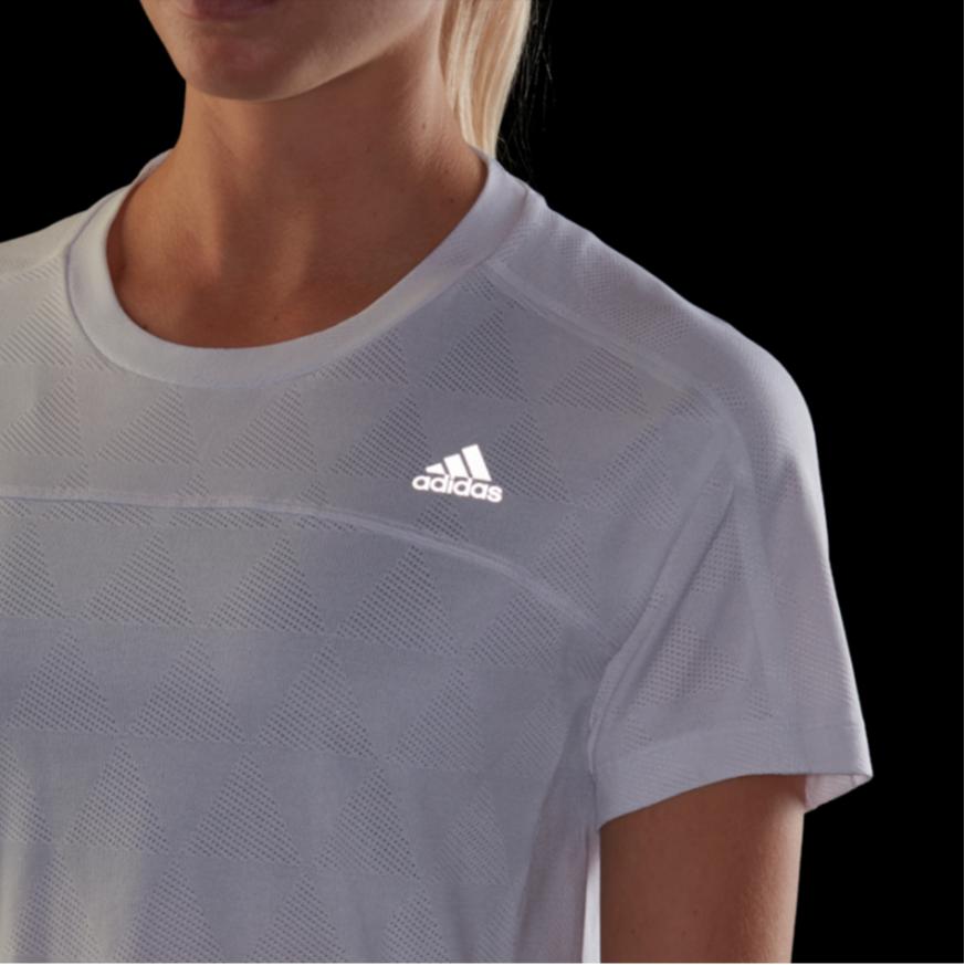 Adidas Heat Rdy Tee Solid Color Casual Running Sports T-Shirt Women Tops White GM1539