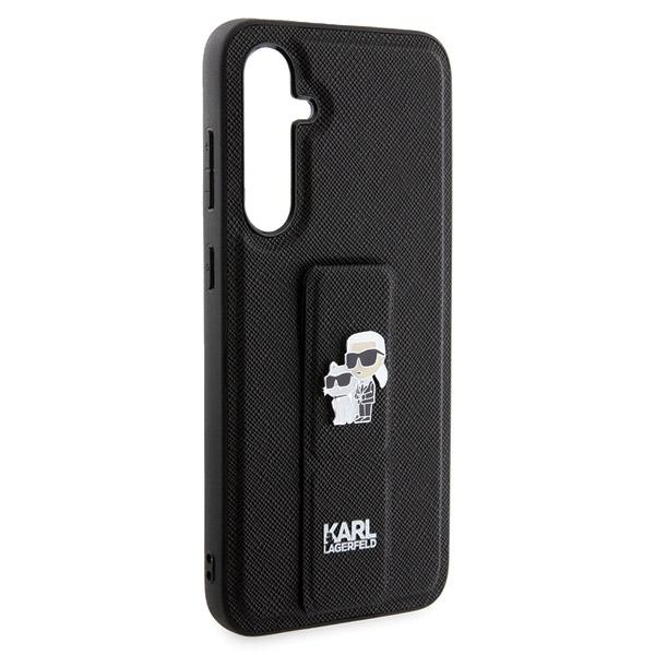 Karl Lagerfeld Klhcs23Fegsakcpk S23 Fe S711 Black Hardcase Gripstand Saffiano Karl&Choupette Pins