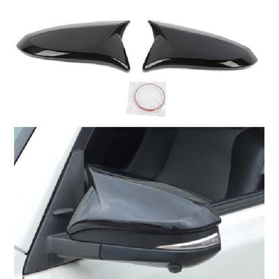 Gloss Black Horn Wing Style Door Mirrors Cover Trims for 4runner 14+ Accessories