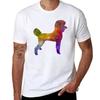 Poodle 01 In Watercolor T-Shirt Oversizeds Summer Clothes Tees Boys Whites Men's T-shirts