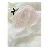 Beige Floral French Lace Triangle Scarf: Versatile Headscarf, Hairband, or Bag Accessory