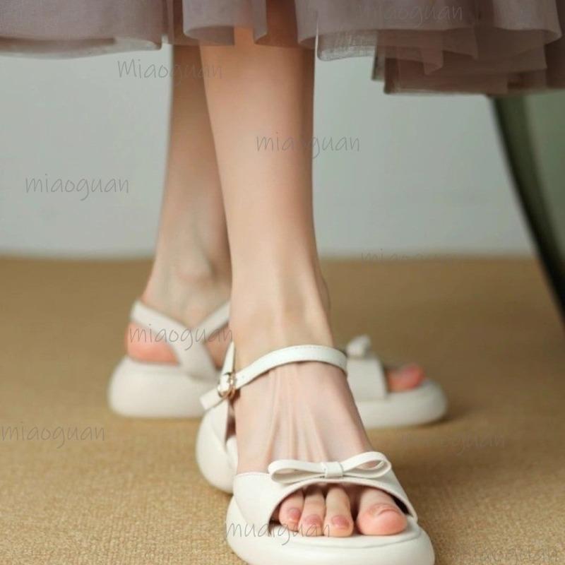 Platform Women Shoes 2025 New Summer Open Toe Sandals Casual Beach Slides Slippers Women Sandals Buckle Strap Soft Sole Size 40