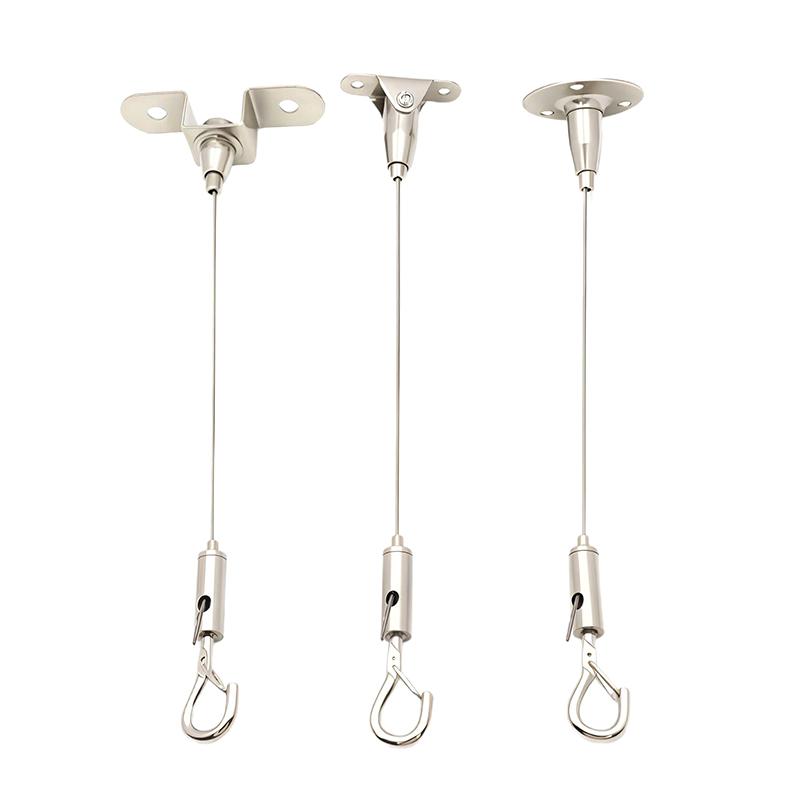 1 Pcs Lifting Code Suitable For Light Panels Adjustable Hanging Clothesline Fixed Guardrail Lock Wire Rope Spring Hook