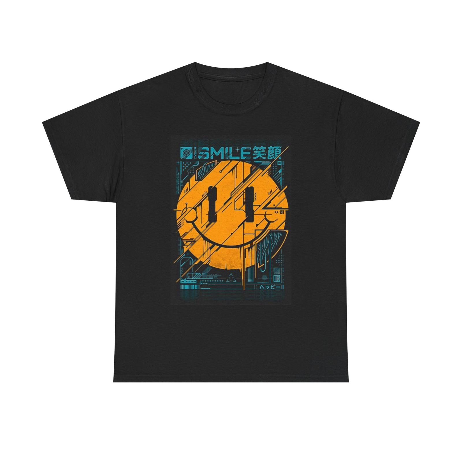 Smile Graphic T Shirt Retro Computers Future Unisex Heavy Cotton Tee XXL