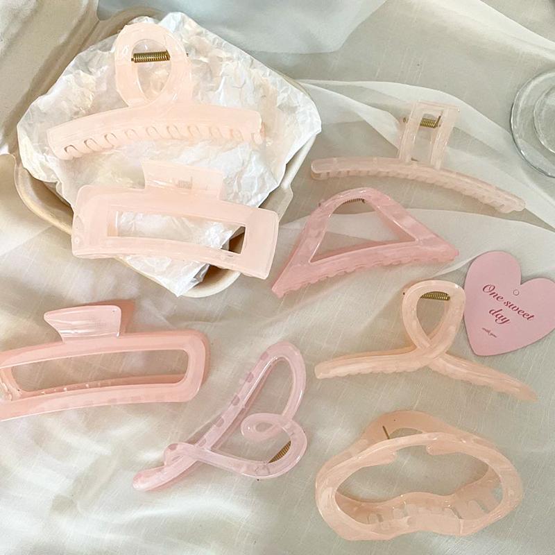 Jelly Pink Large Hair Claw For Women Elegant Acrylic Hairpins Hair Clip Headwear Girls Hair Accessories Gifts