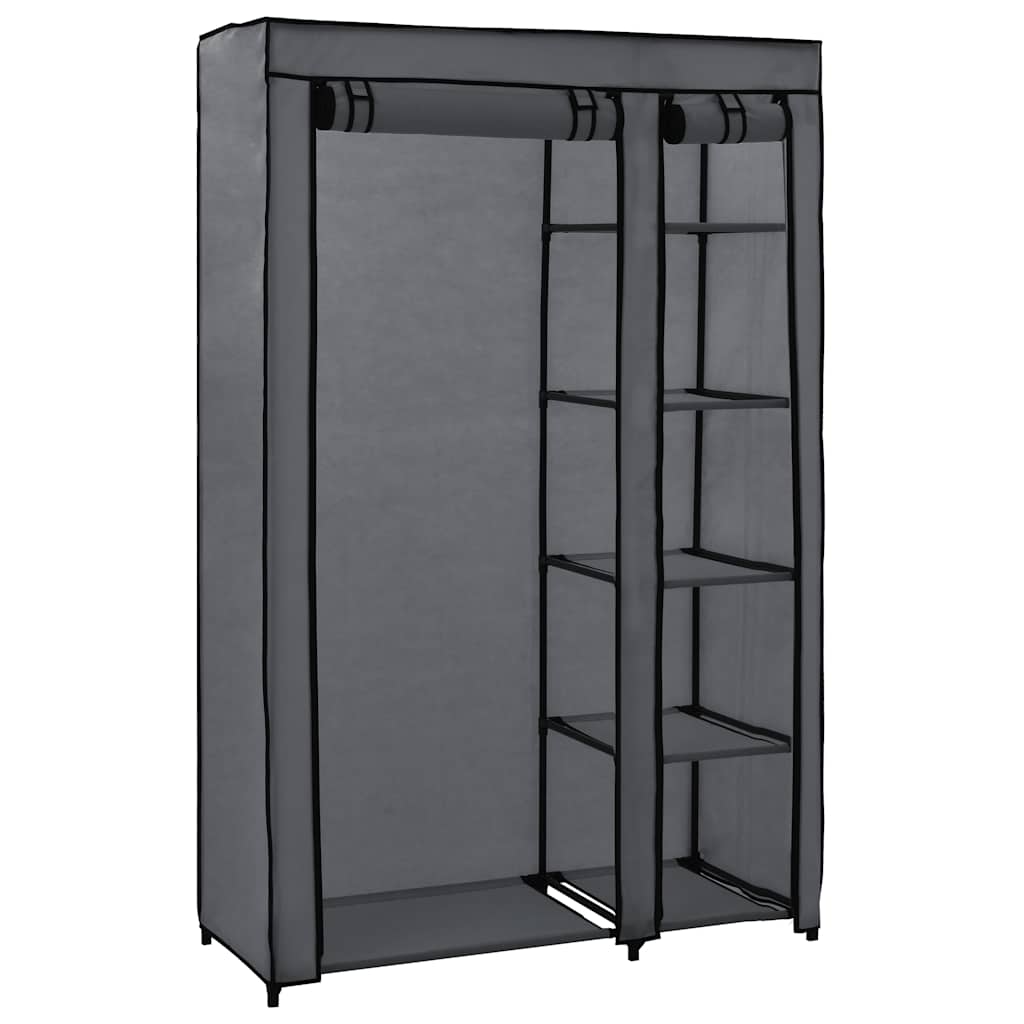 Faltgarderobe Grau 110 x 45 x 175 cm Stoff