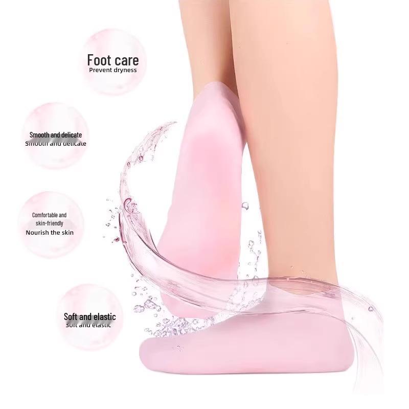 Silicone Hand and Foot Mask - Wearable Moisturizing Gel Cover for Overnight Care of Delicate Skin and Fine Lines. Ideal for Women's Hands.