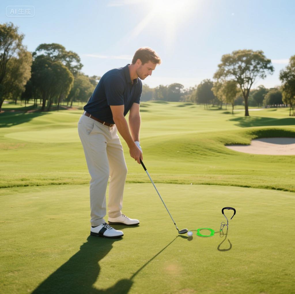 Golf Training Tools For Driver And Irons, Swing Training Aids, Golf Rope Tool With Real Golf Balls For Beginners
