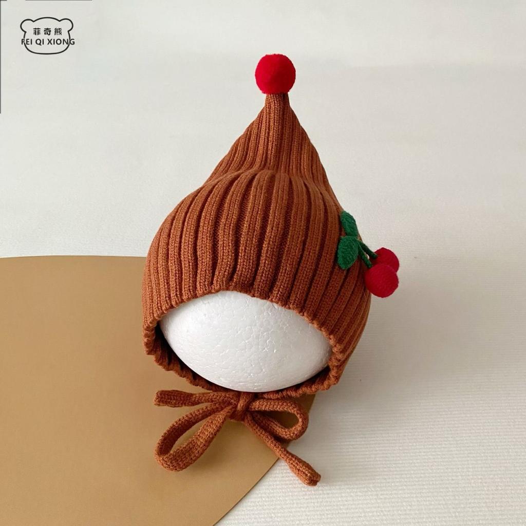 Baby Winter Oorbescherming Gebreide Muts Schattige Elf Puntmuts Warm Met Kinband Muts Baby