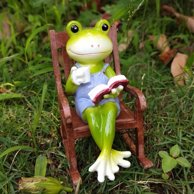 Charm Resin Animal Sculpture Artistic Figure With Tiny Couch Home Decors For Collectors Eye Catching Animal Decors
