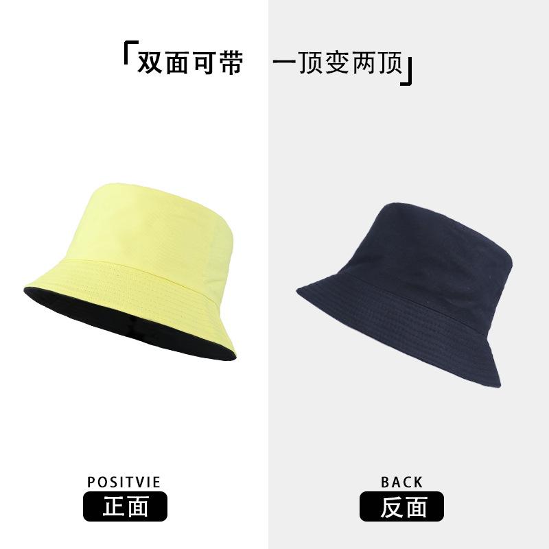 Bucket hat women can wear simple solid colors and versatile sunscreen hats for travel, UV protection basin hats for men