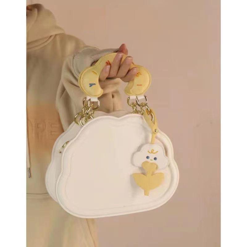 Crossbody Bag Women's Versatile Handbag Cute Shoulder Bag Cream Cloud Bag Summer Tote Bag Tide