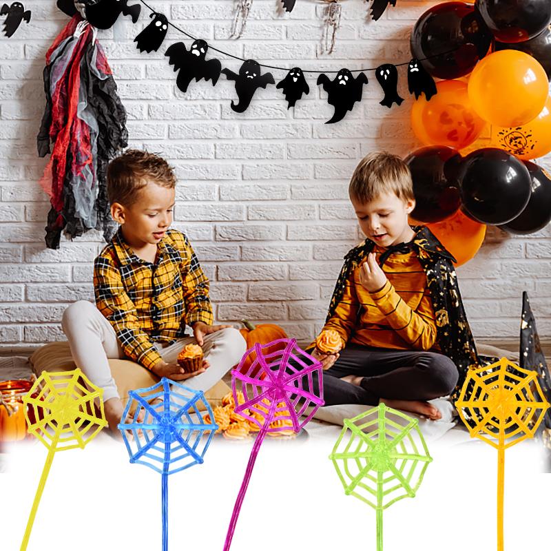 10 Pièces Toile d'Araignée d'Escalade Extensible Jouet Sportif Amusant Araignée à Main Adhésive Élastique Jouets Compétitifs Cadeau d'Anniversaire Halloween