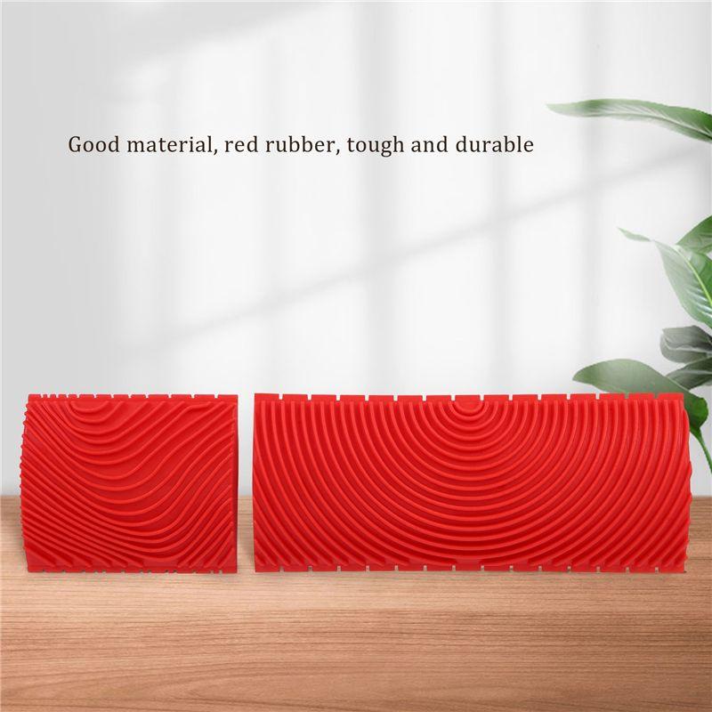 ABUL-8PCS 3 Inch 6 Inch Imitation Wood Grain Paint Roller Brush Wall Painting Tool Sets Wall Texture Art Painting Tool Set