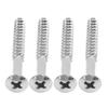 4 Pcs Neck Plate Mounting Screws High Strength Silver Metal Guitar Replacement Screw