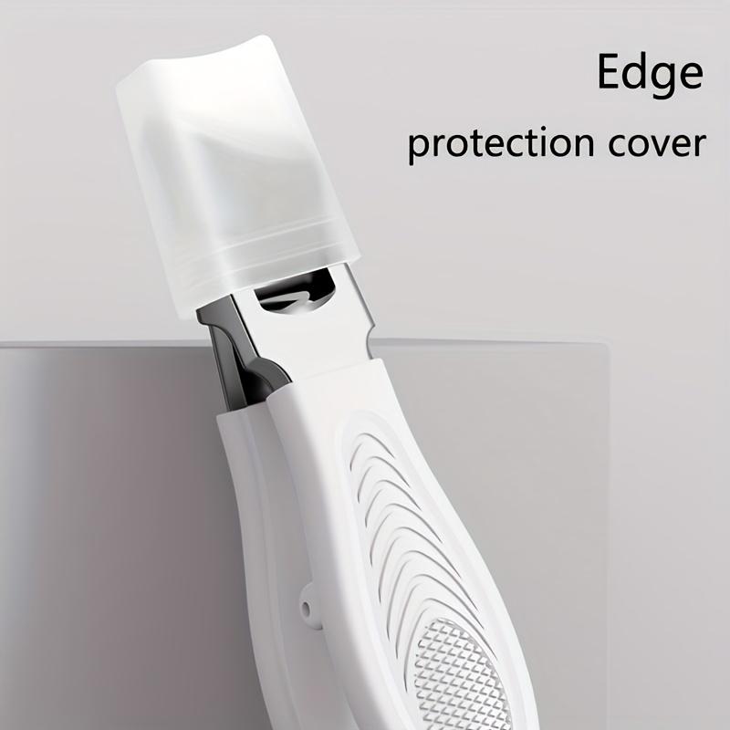 1pc Modern Stainless Steel Toenail Clippers with 45° Beveled Cutting Edge, Splash-Proof, Effortless Grip for Thick/Hard Nails