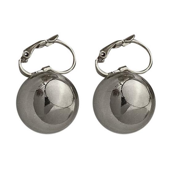 1 Pair Ball Dangle Earrings for Women, Metal Round Ball Drop Earrings, Sliver Gold Plated Jewelry Gifts серебряный
