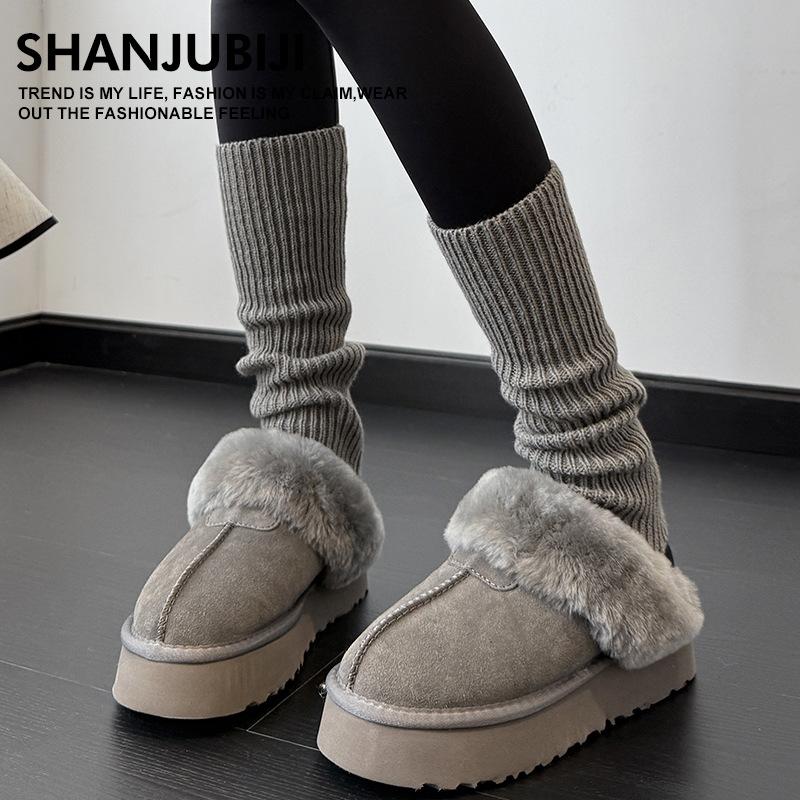 New Autumn And Winter Knitted Socks Cover Jk Stacking Socks Cover Men And Women Vertical Pattern Thin Y2K Warm Leg Cover With Snow Boots