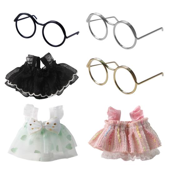 1 Set Süße Hamsterkostüme Mini-Prinzessinnenkleid Und Runde Metallbrille Eichhörnchen Verkleidungsoutfit für Kleine Haustiere Tägliche Kleidung Foto Requisiten