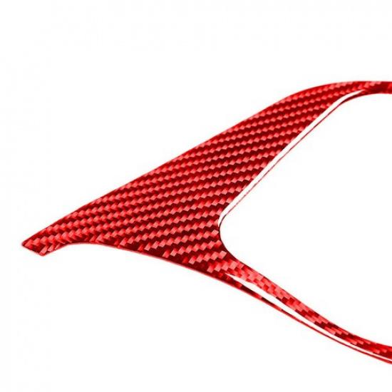 Red Carbon Fiber Gear Shifter Frame Cover Trim For Honda CR-V CRV 2007-2011