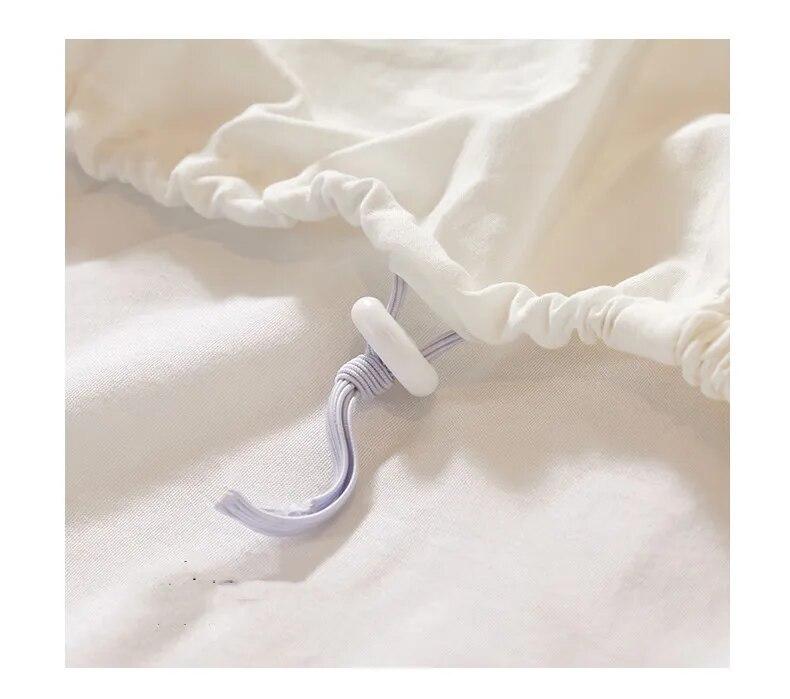 Verdickter weicher Matratzenschoner funda de colchón, weiße Spannbettlaken, bestickter Matratzenbezug(Der Kissenbezug muss bestellt werden)