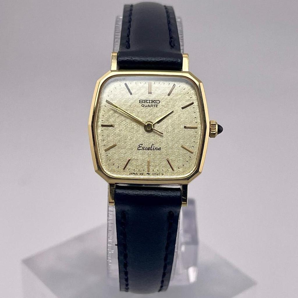 [USED] Battery/Band/Operating Seiko Exceline Guilloche Gold Watch