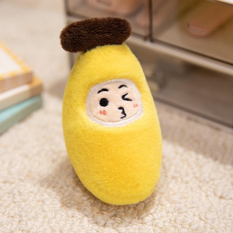 Creative Cute Expression Fruit Banana Throw Pillow Plush Toy Doll Orange Doll Small Pendant Children'S Doll