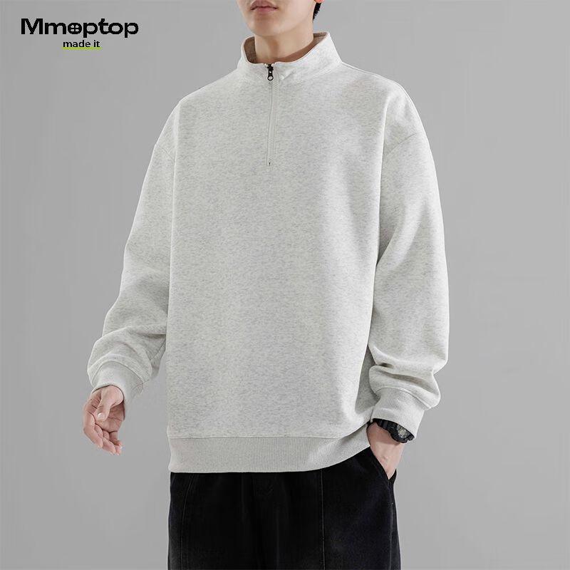 Pánská mikina MMOPTOP v americkém stylu na poloviční zip