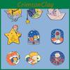 Cartoon Metal Charming Badge Set Featuring The Little Prince Creative Collection Brooch