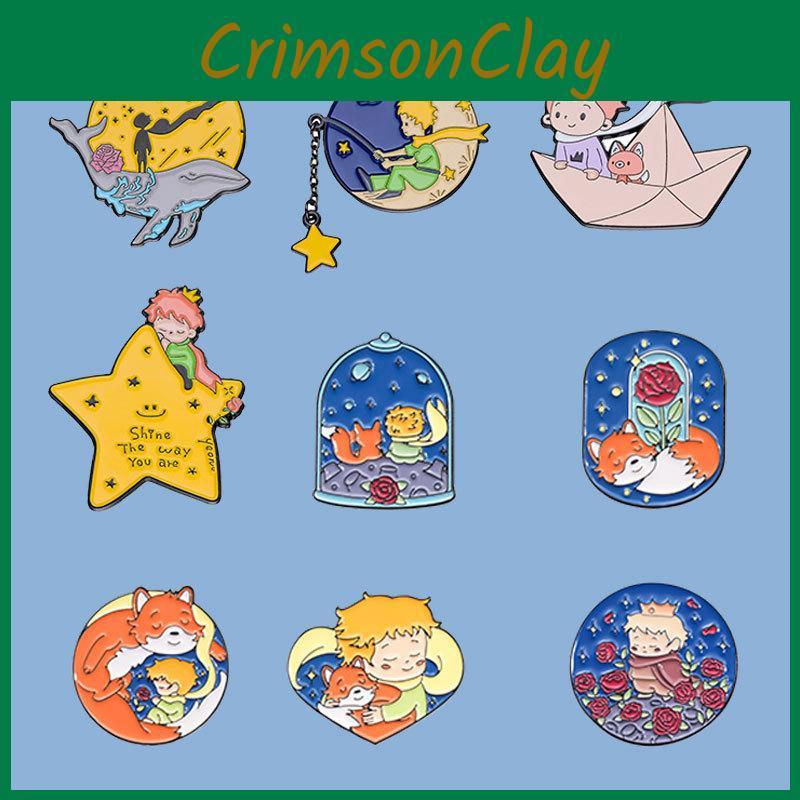 Cartoon Metal Charming Badge Set Featuring The Little Prince Creative Collection Brooch