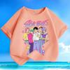 Boys and Girls' Demon-hunting Girl Group SAJABOYS Boys' Group Shirt, Summer Children's Casual Short-sleeved Pure Cotton T-shirt