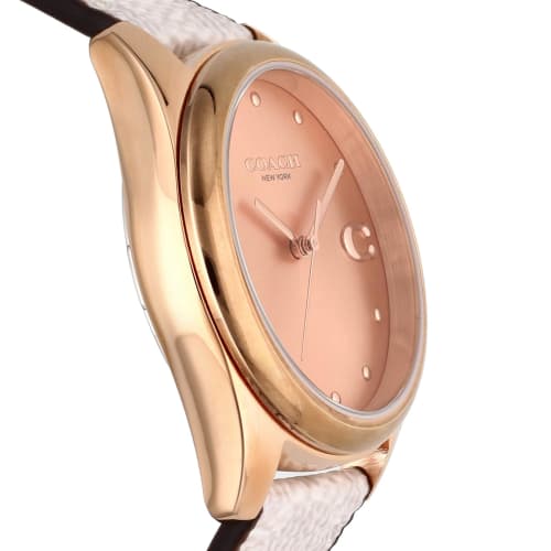 Coach GREYSON 36MM Women's Watch, 14504113, Pink Dial, Stainless Steel, Quartz, Silver