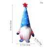 Patriotic Flag Dwarf Doll: Striped Faceless Ornament for Independence Day