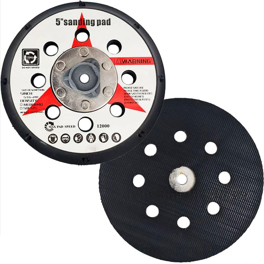 5-inch 8-hole M8 Thread Polishing Pad With Backing, 12,000 Rpm, Suitable For High-speed Polishing Of Wood Metal Plastic Stone