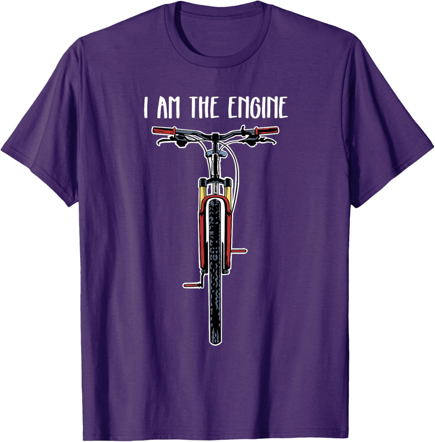 

I Am The Engine Bicycle Graphic TShirt Soft Cotton Crewneck Sportswear for Men 4XL
