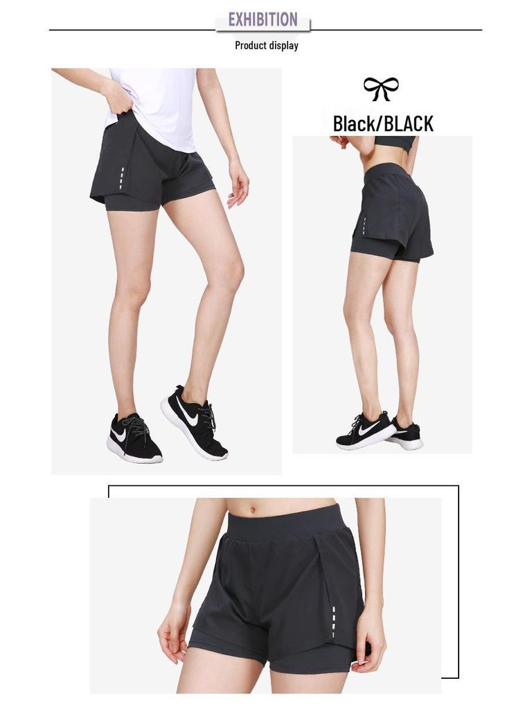 High-Waist Women's Yoga Shorts - Summer Slit, Quick-Dry for Running & Fitness