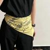 Y2K Small Square Scarf Geometric Shape Leopard Print Silk Scarf Elegant Satin Hijab  Beach