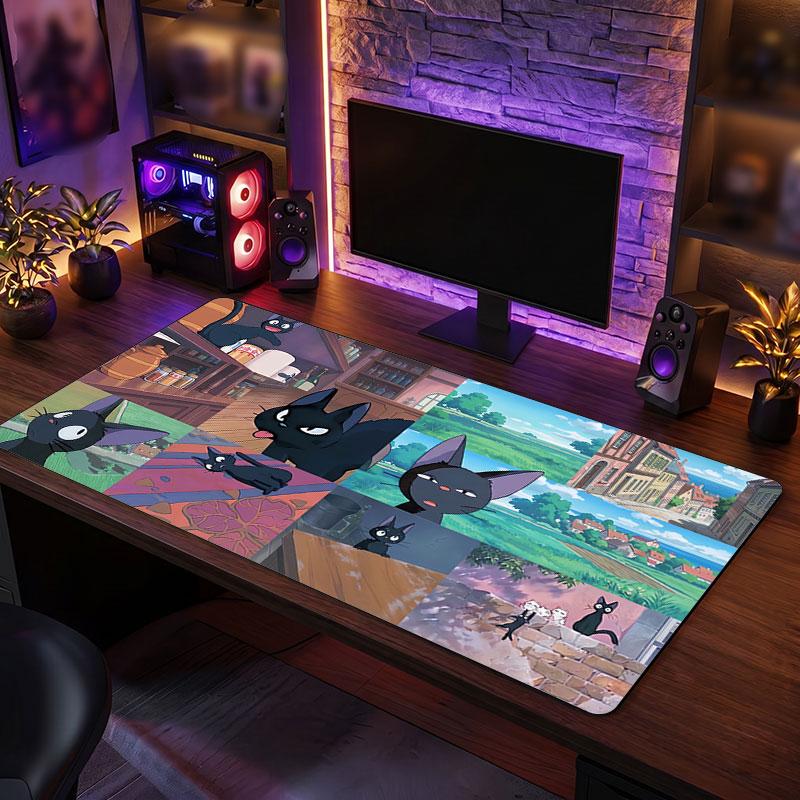 Big Mouse PadKiki's Delivery Service Jiji Extended Soft Desk Mat Gaming Office Computer Table Decor Mat
