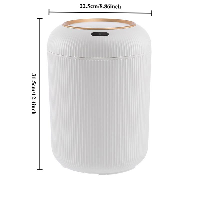 

Automatic Sensor Waste Bin Household Bathroom Kitchen Trash Can with Lid Anti Odor Movable Litter Bin Luxury Simple Wastebasket