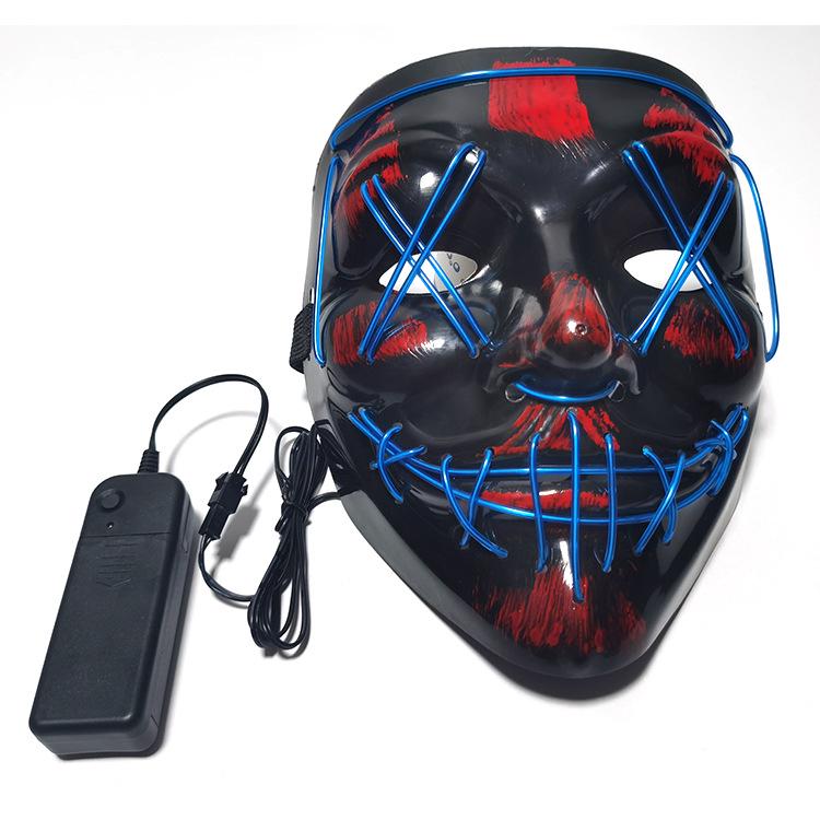 Black Luminous Halloween Mask for Party & Festival
