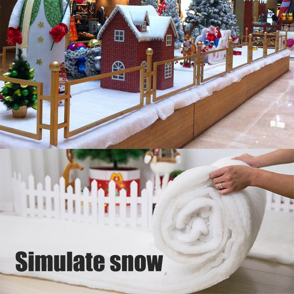 Christmas Snow Cover Blanket Artificial Cotton Blanket for Christmas Tree Skirts Backdrop