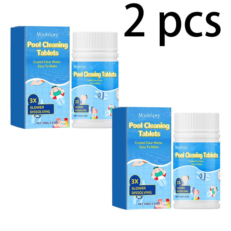 Pool Cleaning Tablets Pool Water Clarification Odor Removal Stains Multi-Purpose Cleaning Effervescent Tablets