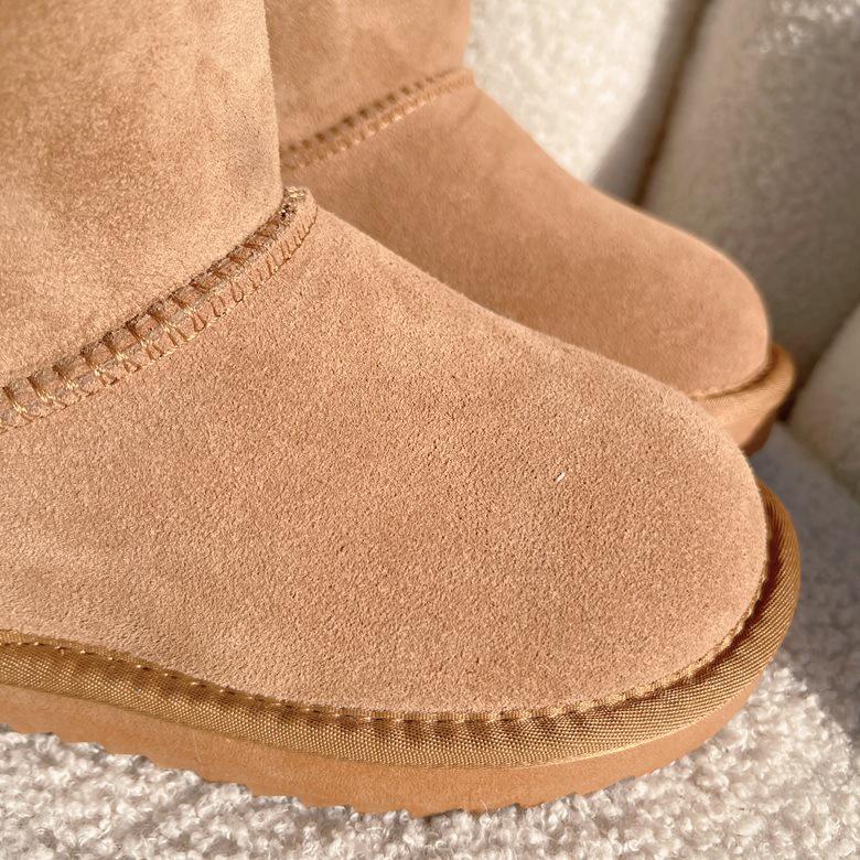 2025 Sheepskin & Wool Kids' Genuine Leather Non-slip Snow Boots for Parent-Child