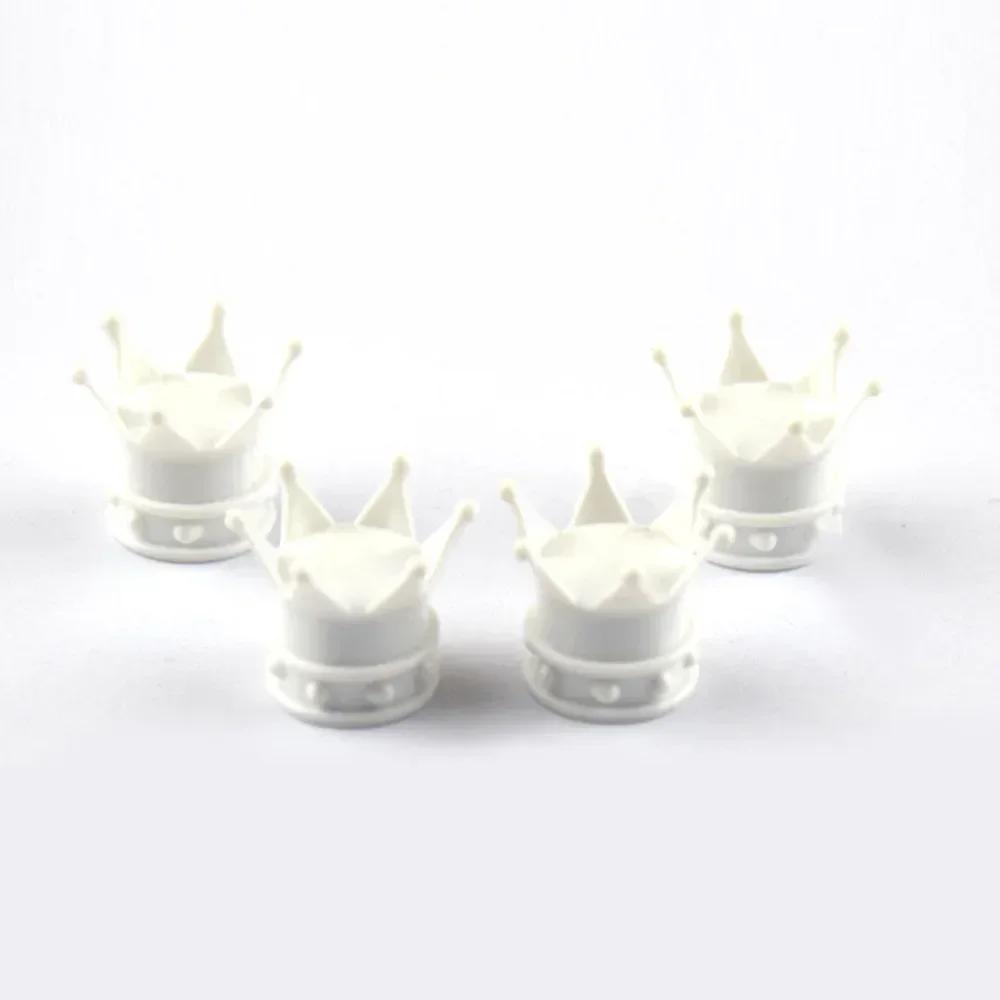 4 PCS Universal Crown Wheel Valve Covers Air Dustproof Waterproof Car Motorcycle Tyre Rim Covers Car Decoration Valve Caps