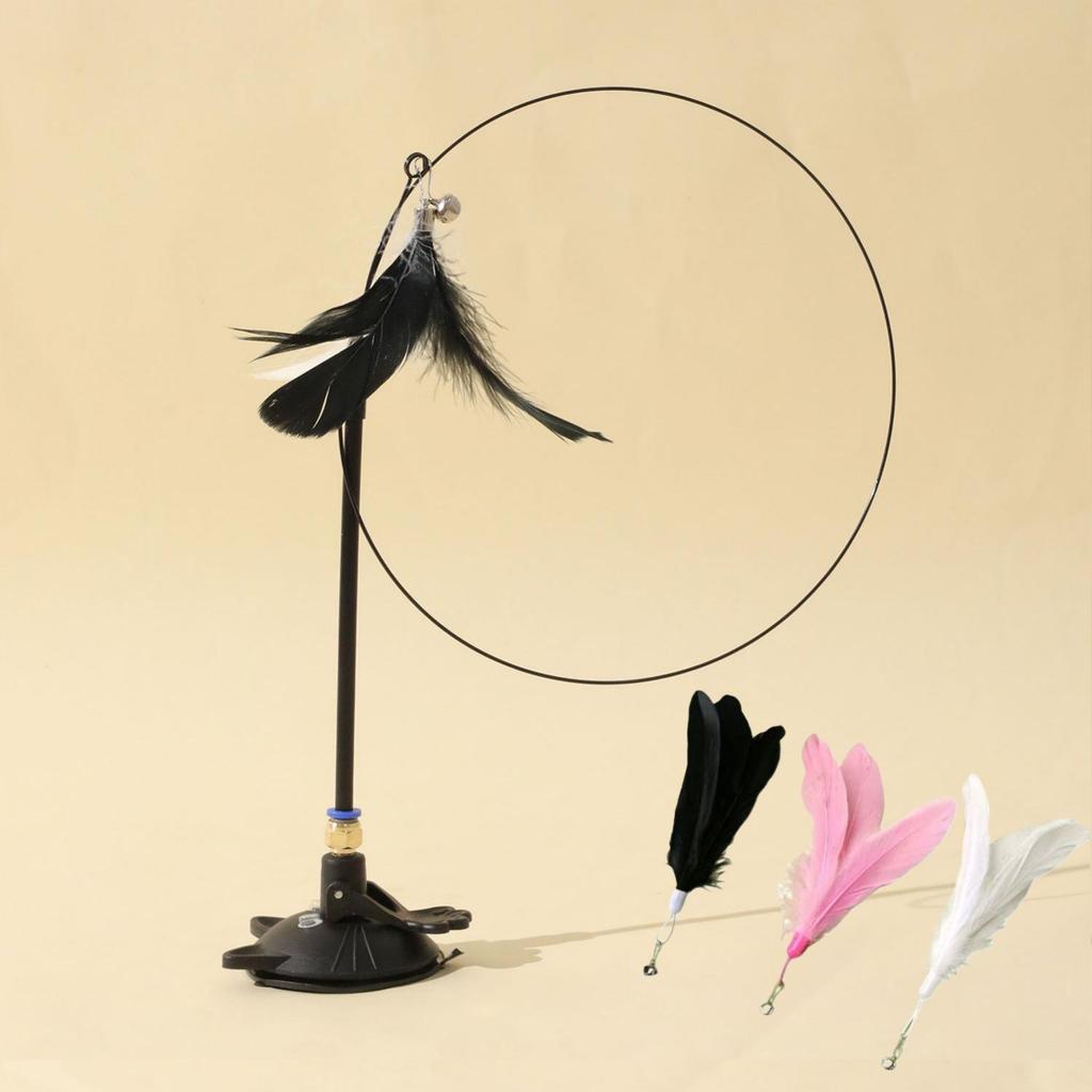 Cat Teaser Stick: Suction Cup Self-Entertainment Kit for Kittens