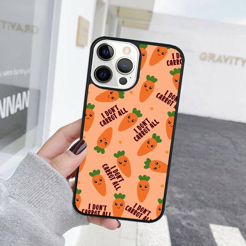 Cute Cartoon Carrot Pattern Phone Case For iPhone 17 Air 15 16 Cover  11 13 14 Pro Max 12 Plus Max Fundas