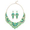 Vintage Necklace Set Women's 2-piece Set Leaves Flowers Exaggerated, Luxury Jewelry New Bridal Wedding Accessories