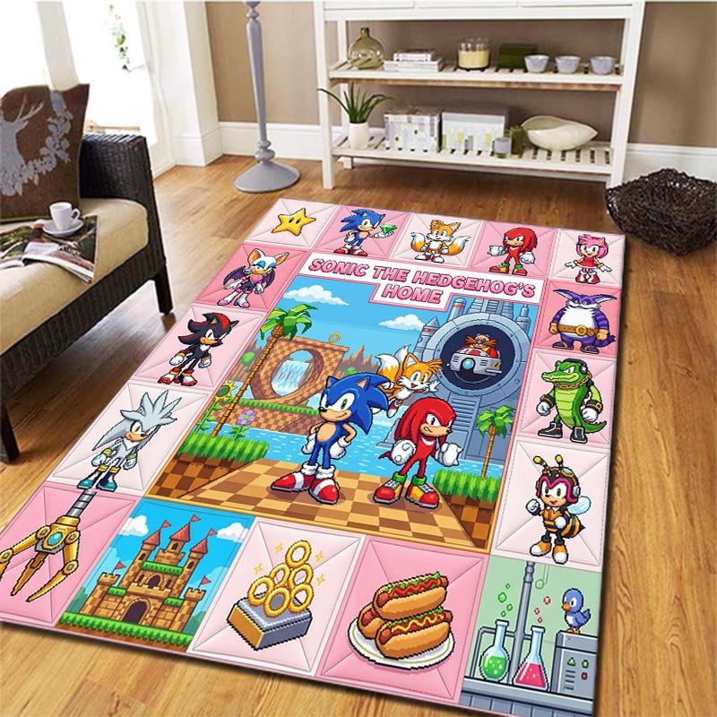 Sonic Hedgehog Carpet Rug For Living Room Bedroom Home Sofa Decoration Kids Play Nonslip Floor Mat