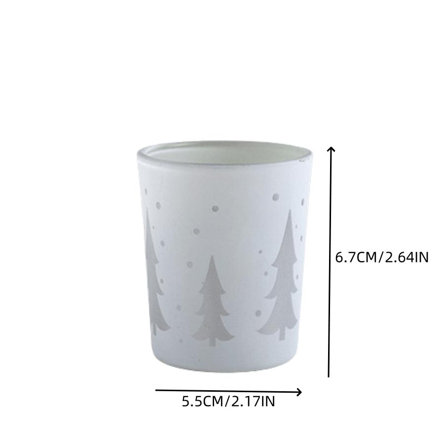 

1Мини Рождественская Елка Лось Снежинка Подсвечник Стекло Маленький Стаканчик для Свечи Рождественский Подарок Украшение Орнамент для Дома Магазина