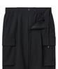 MUSINSA STANDARD Wide Banding Cargo Half Slacks [Black]